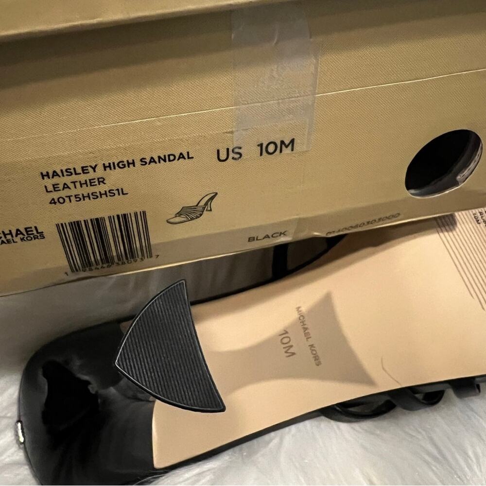 NIB MICHAEL MICHAEL KORS 10M Haisley Leather Sandal - Picture 7 of 7